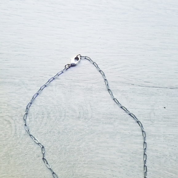 Set Earrings & Long Necklace Silvertone Geometric Costume Jewelry - Picture 12 of 12